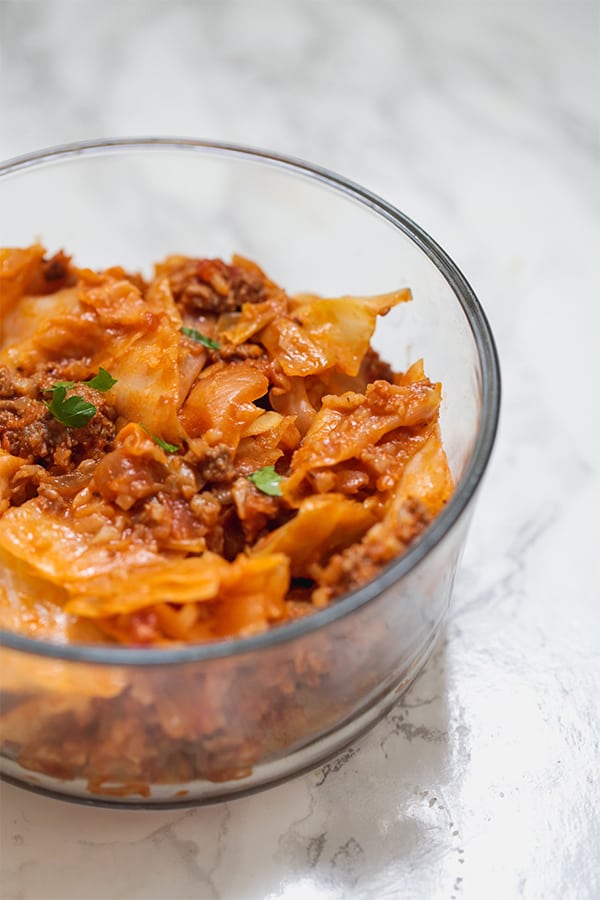 cabbage roll in a bowl