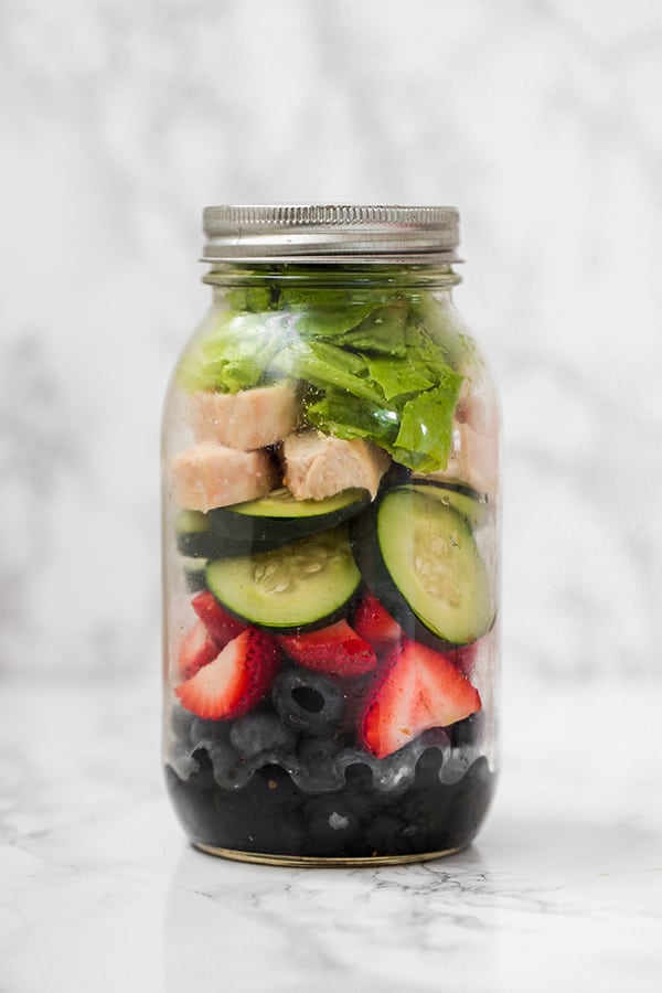 mason jar berry chicken salad