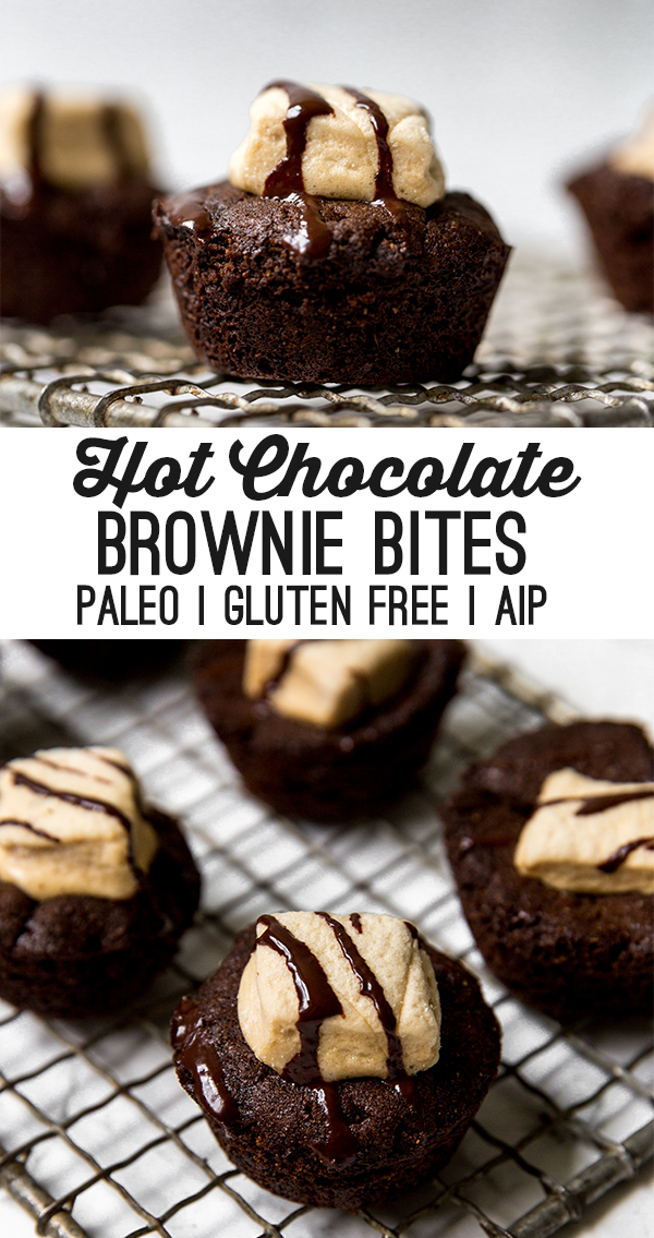 paleo hot chocolate brownie bites