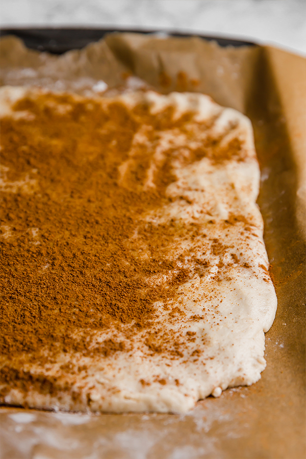 Cinnamon rolls with cinnamon sugar