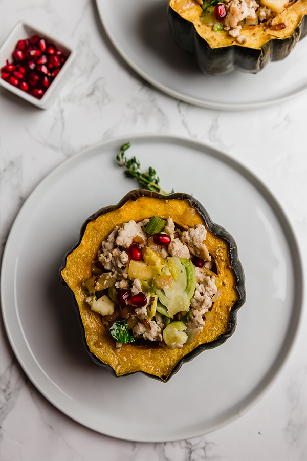 Turkey Stuffed Acorn Squash
