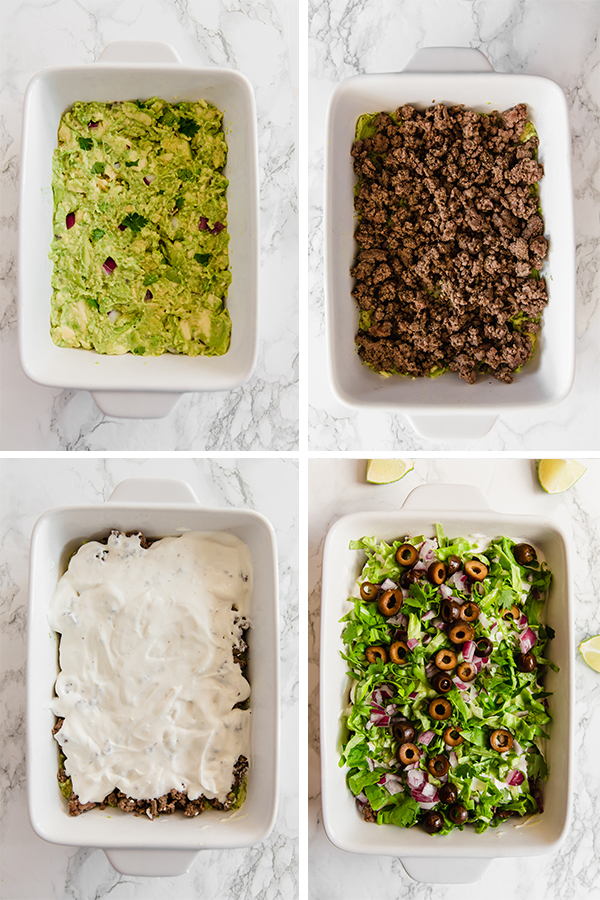 Taco dip step by step