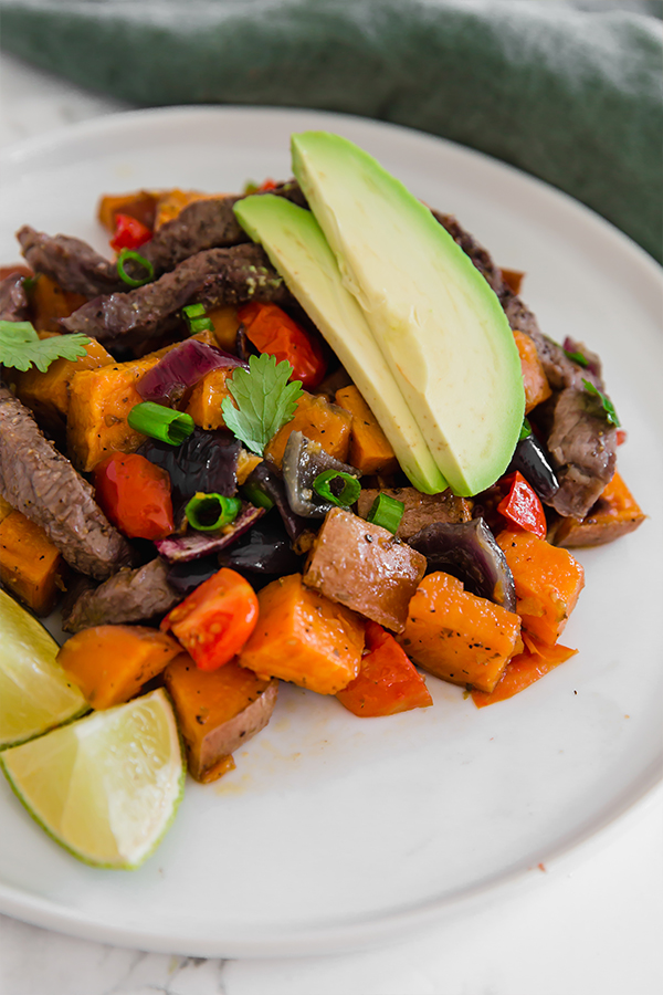 Breakfast Taco Hash on Plate
