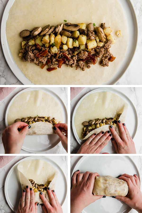 breakfast burrito step by step