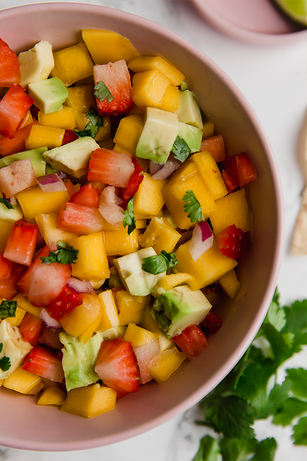 Strawberry mango salsa