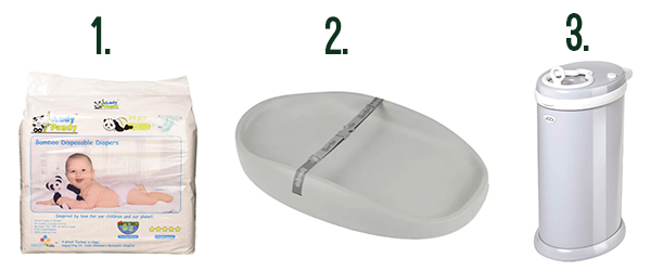 Diapers and diaper pail