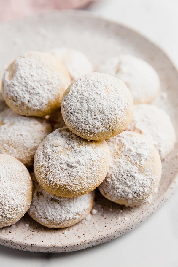 wedding cookies on a plate