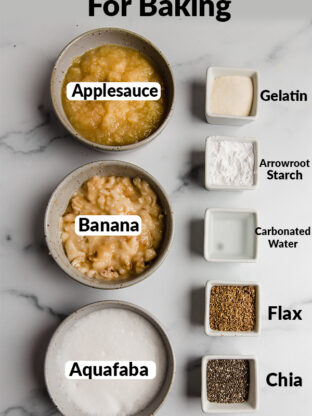 Labeled ingredients including applesauce, gelatin, and carbonated water.
