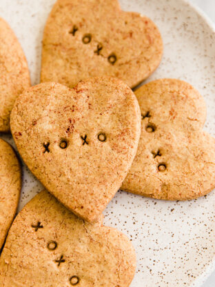 Cookies stamped with XOXO.