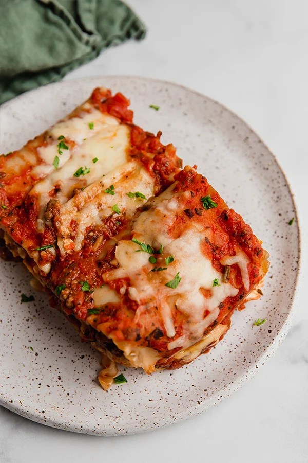 lasagna roll ups on plate