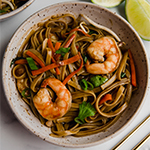 Bowl of gluten-free Pad Thai.