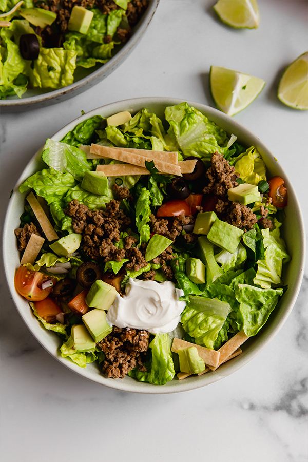 taco salad in bowl