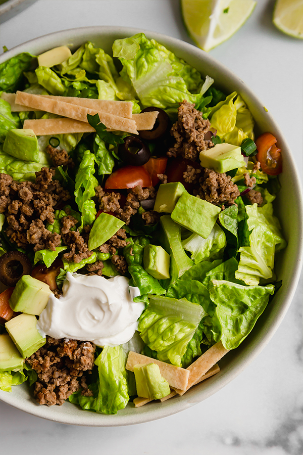 taco salad in bowl