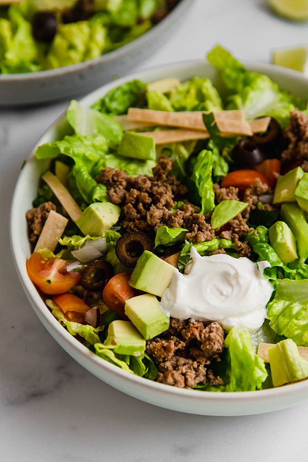 taco salad in bowl
