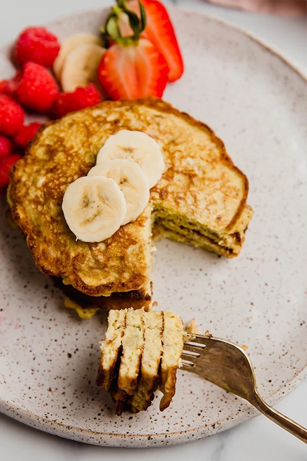 pancake slice of a fork