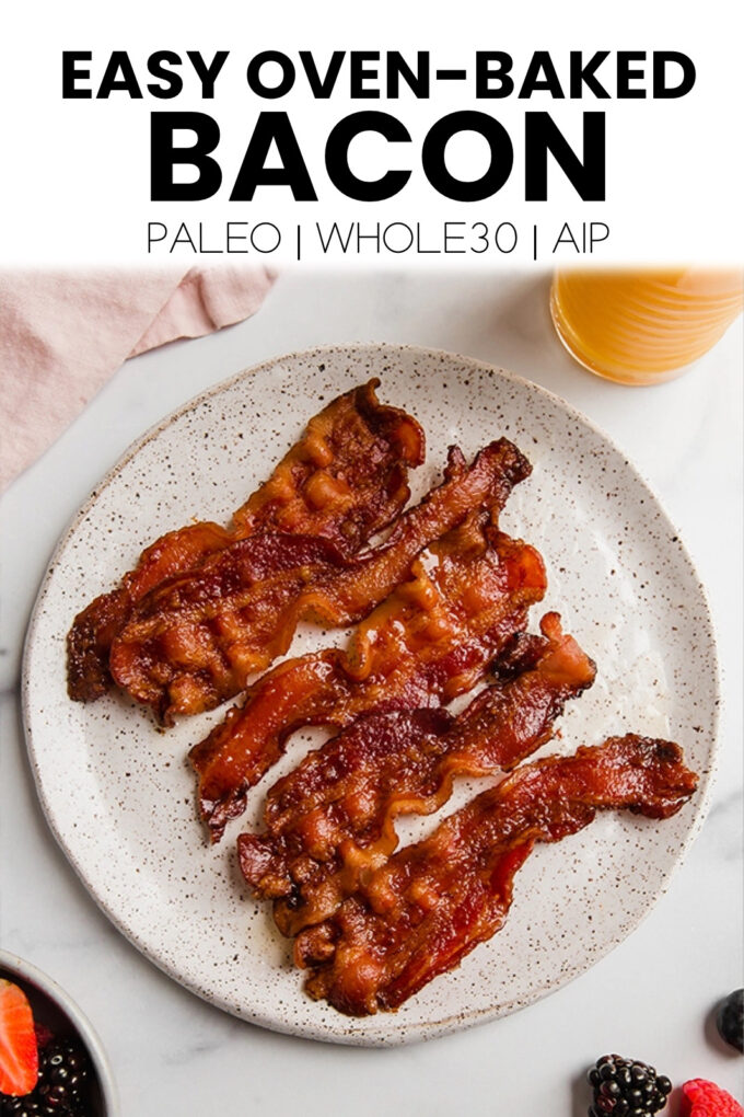 Cooked bacon on a plate