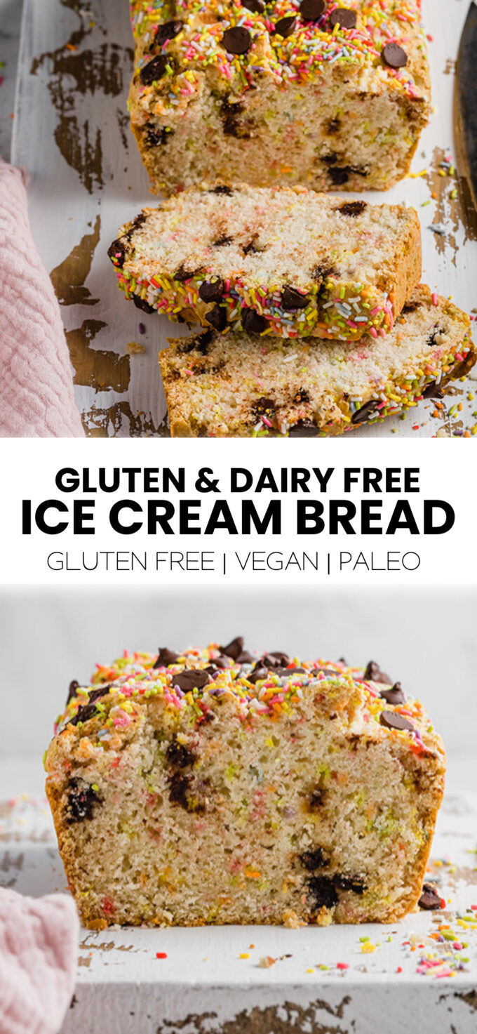 Gluten and Dairy Free Chocolate Chip Ice Cream Bread Unbound Wellness