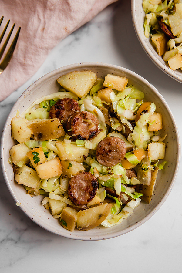Cabbage and Sausage Breakfast Skillet Unbound Wellness