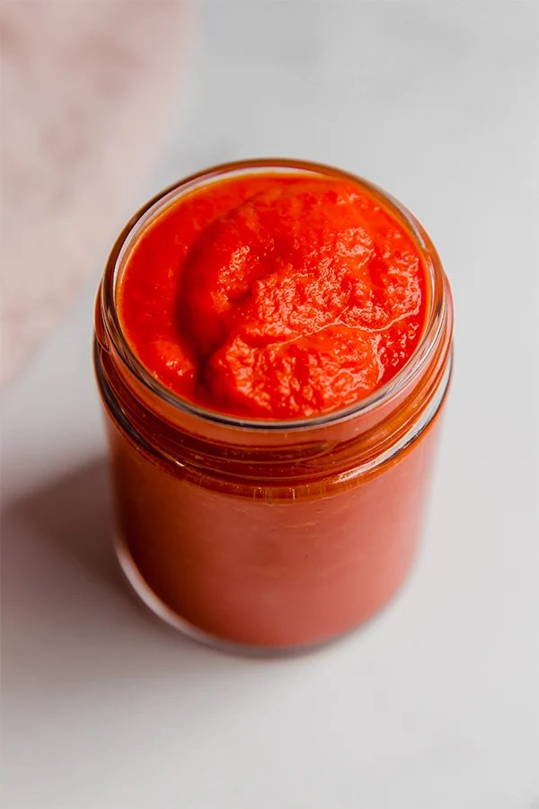 Tomato-free ketchup in a jar.