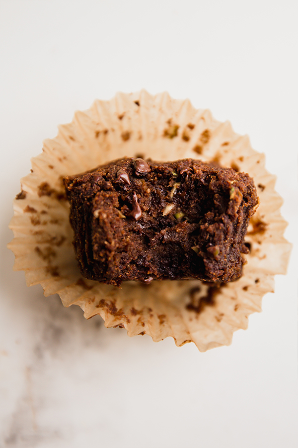 One chocolate zucchini muffin.