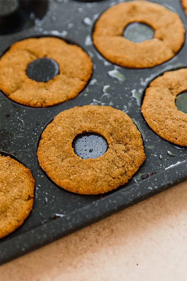 Apple cider donuts in the donut pan