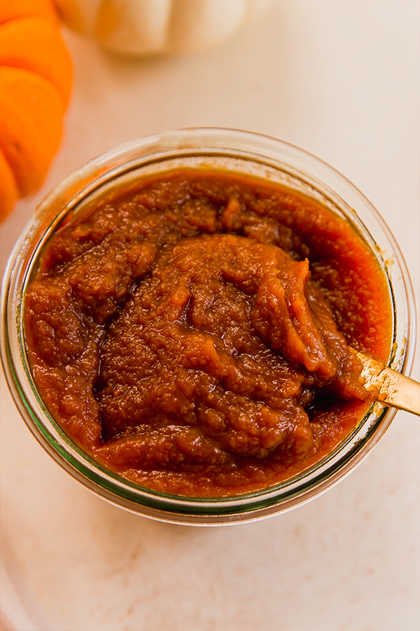 A jar of pumpkin butter