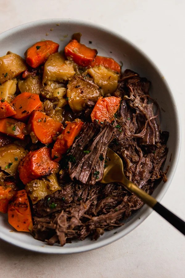 Fork with some chuck roast.