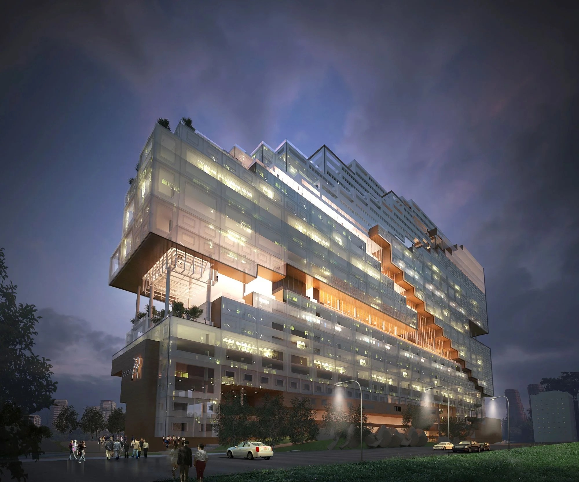 Aurobindo Galaxy Tower, at Hyderabad, by CnT Architects Unbuilt Ideas