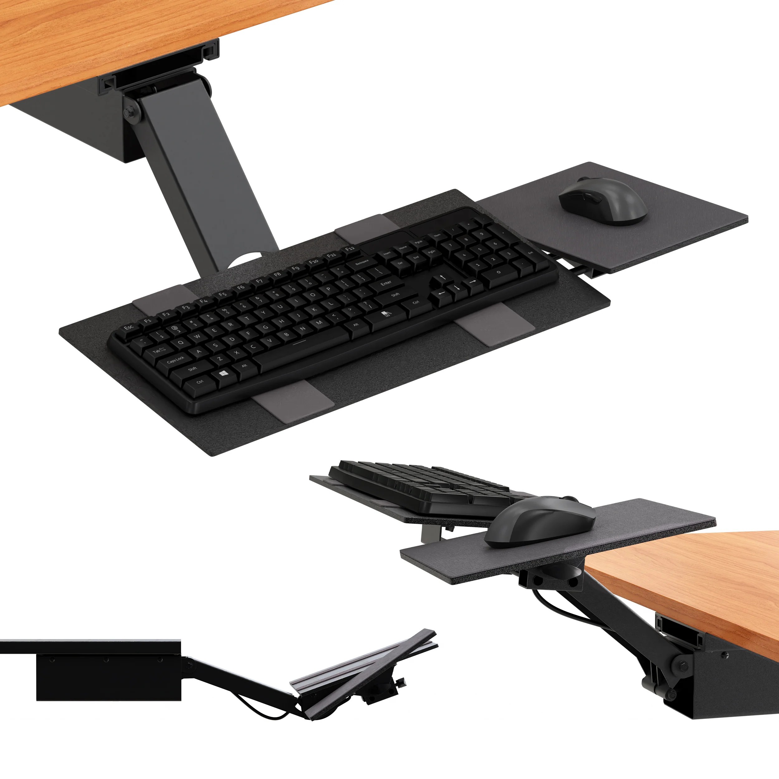 KT2 Ergonomic Sit Stand UnderDesk Computer Keyboard Tray for Standing
