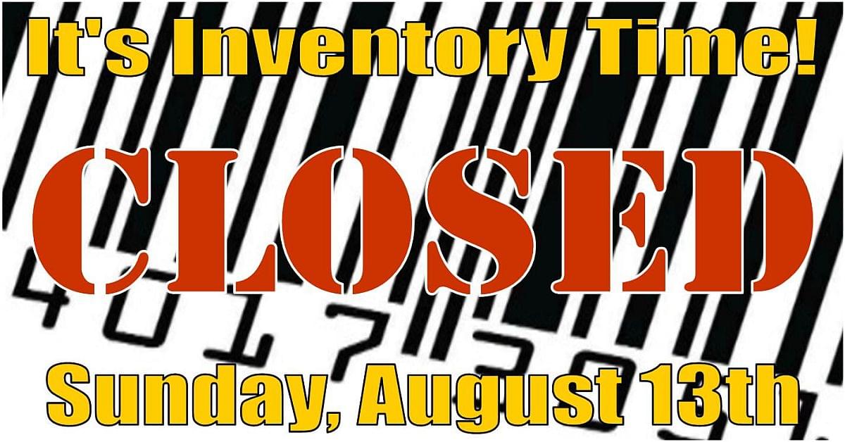 Closed for Inventory This Sunday! Uncle Dan's Pawn