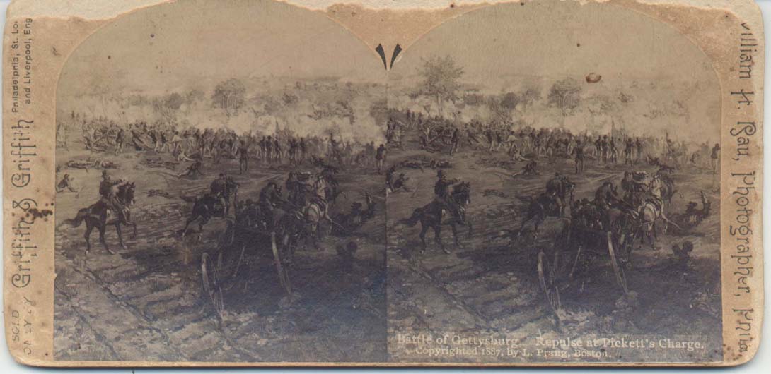 Pickett's Charge Stereoview Scene Uncle Davey's Americana