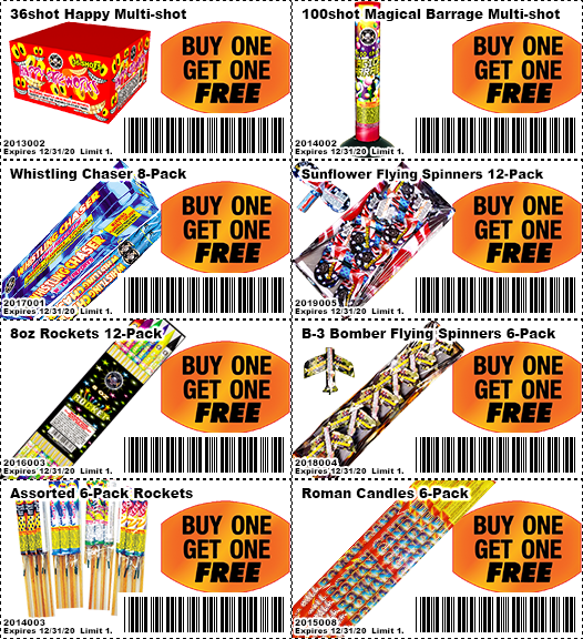 UNCLE SAM FIREWORKS » Coupons FREE fireworks and good deals!