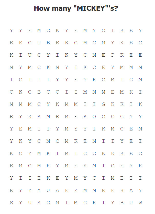 Puzzle Fun Mickey word search!