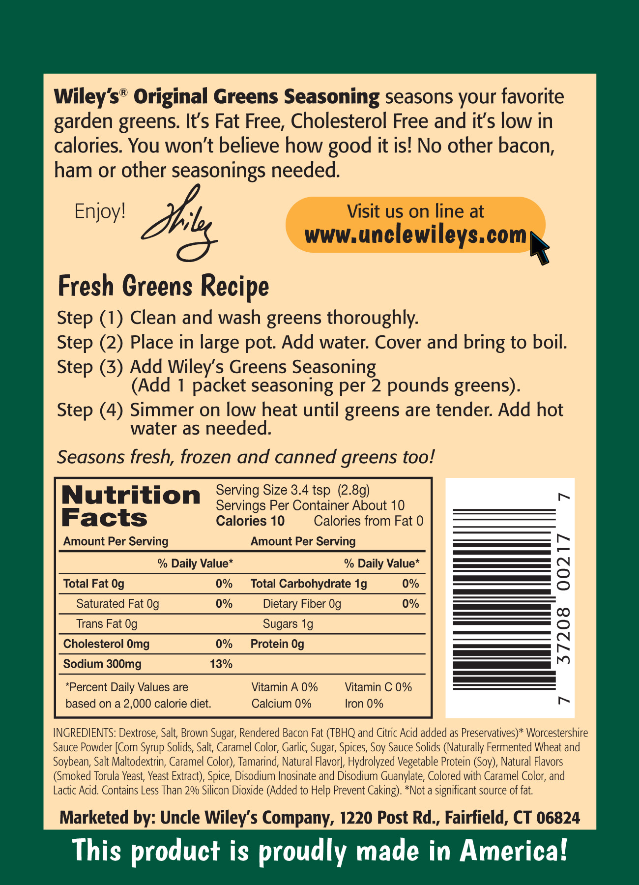 Wiley’s Greens Seasoning unclewileys