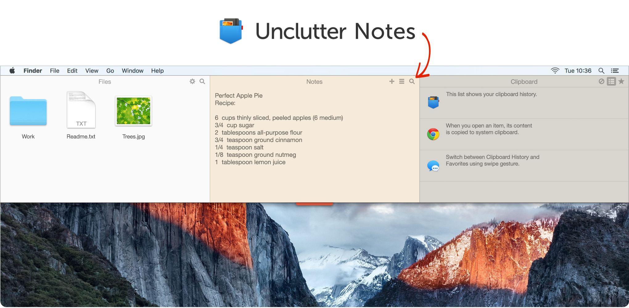 Best Note Taking App for Mac Accessible in One Single Gesture Unclutter