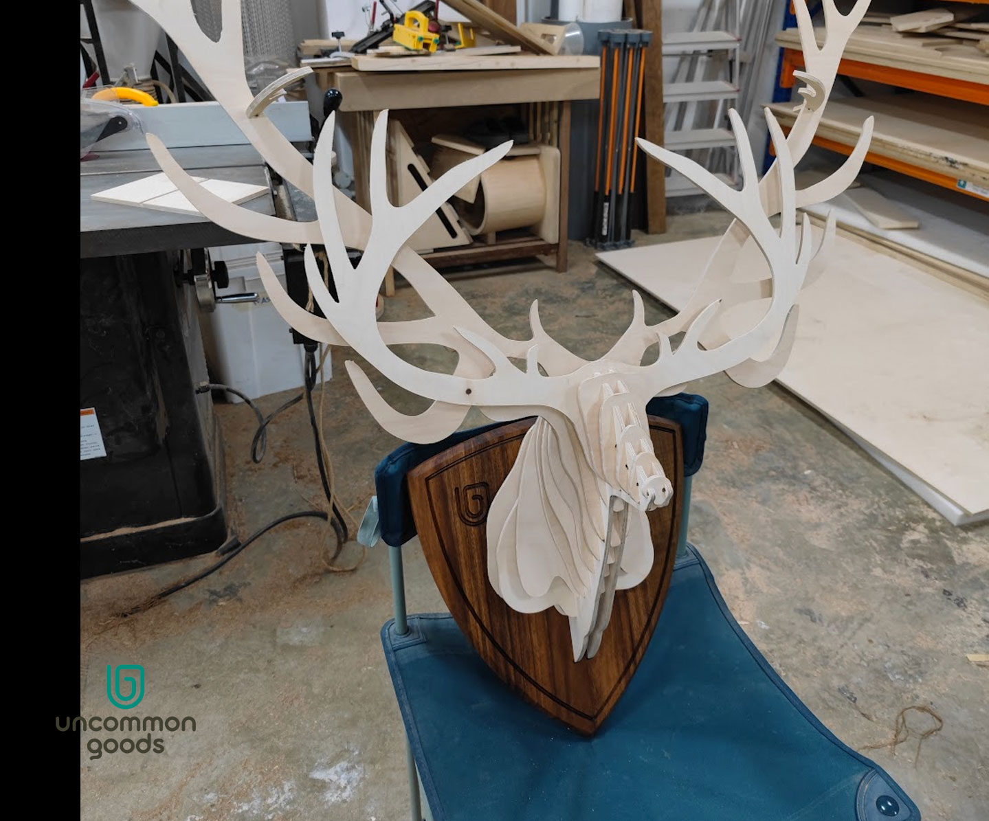 Goods A Teak & Birch Plywood Dear Head Trophy