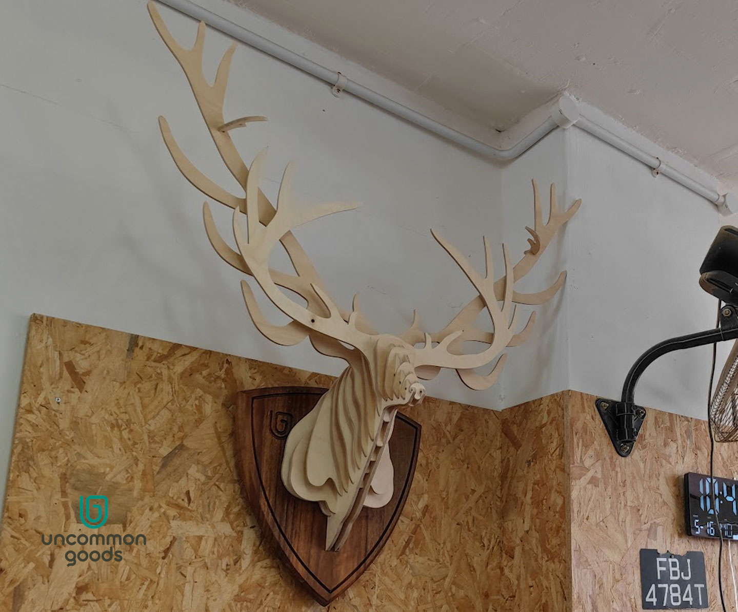 Goods A Teak & Birch Plywood Dear Head Trophy