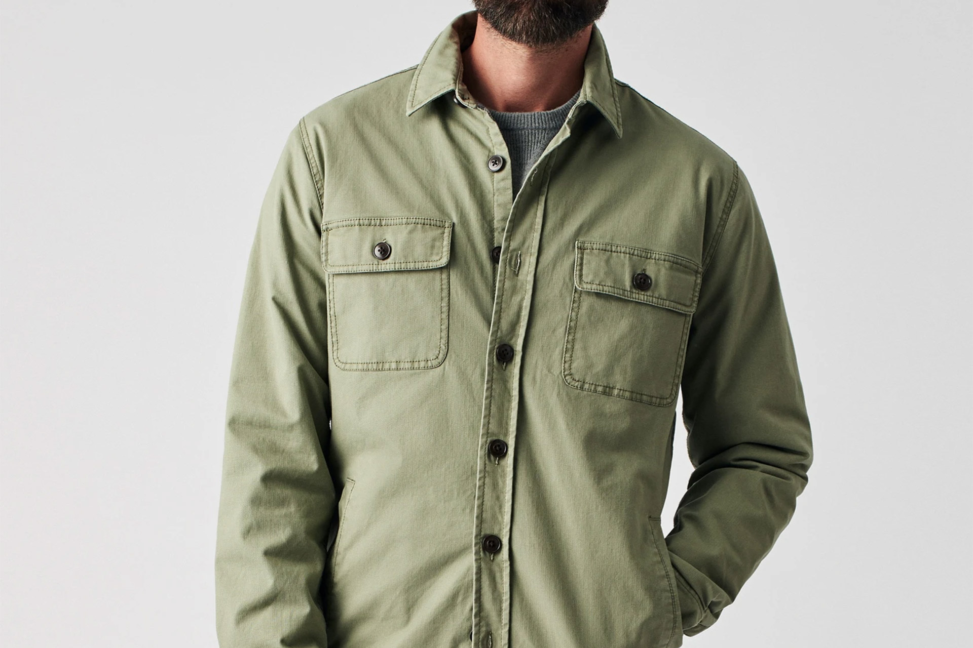 Faherty Stretch Blanket Lined CPO Shirt Jacket Uncrate