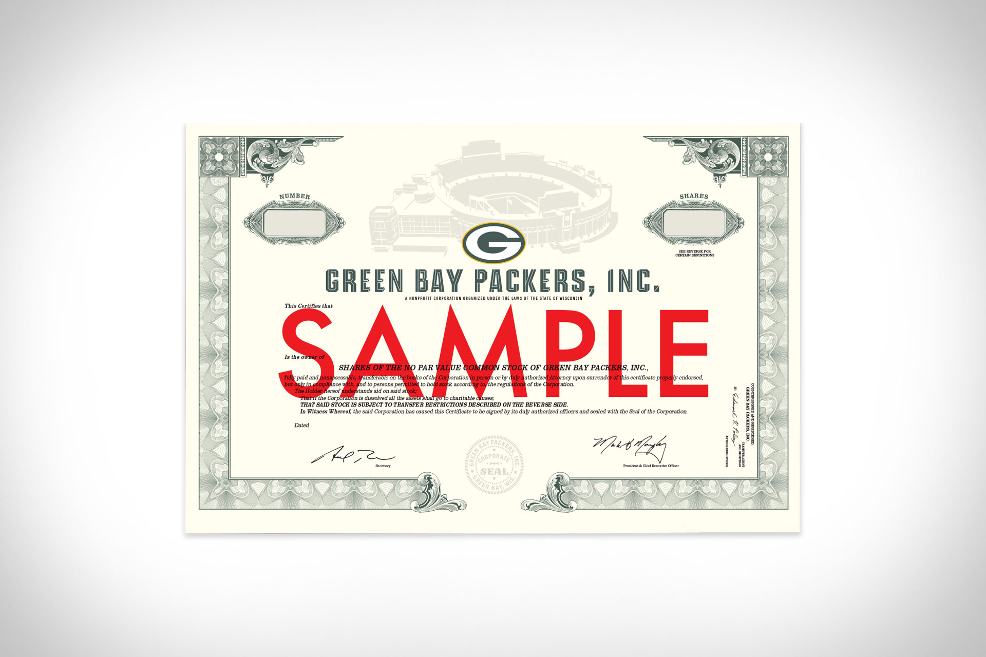 Green Bay Packers Stock Uncrate