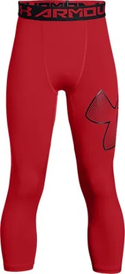 Boys' HeatGear® Armour ¾ Logo Leggings Under Armour US