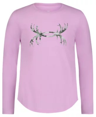 Under Armour Girls' UA Antler Logo TShirt