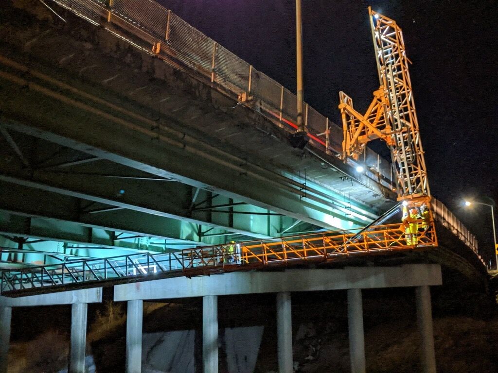 HPT66 Snooper Truck Boom Lift Under Bridge Inspection