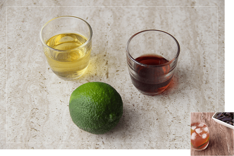 Velvet elvis cocktail and Purple garlic French fries Undercover Toad