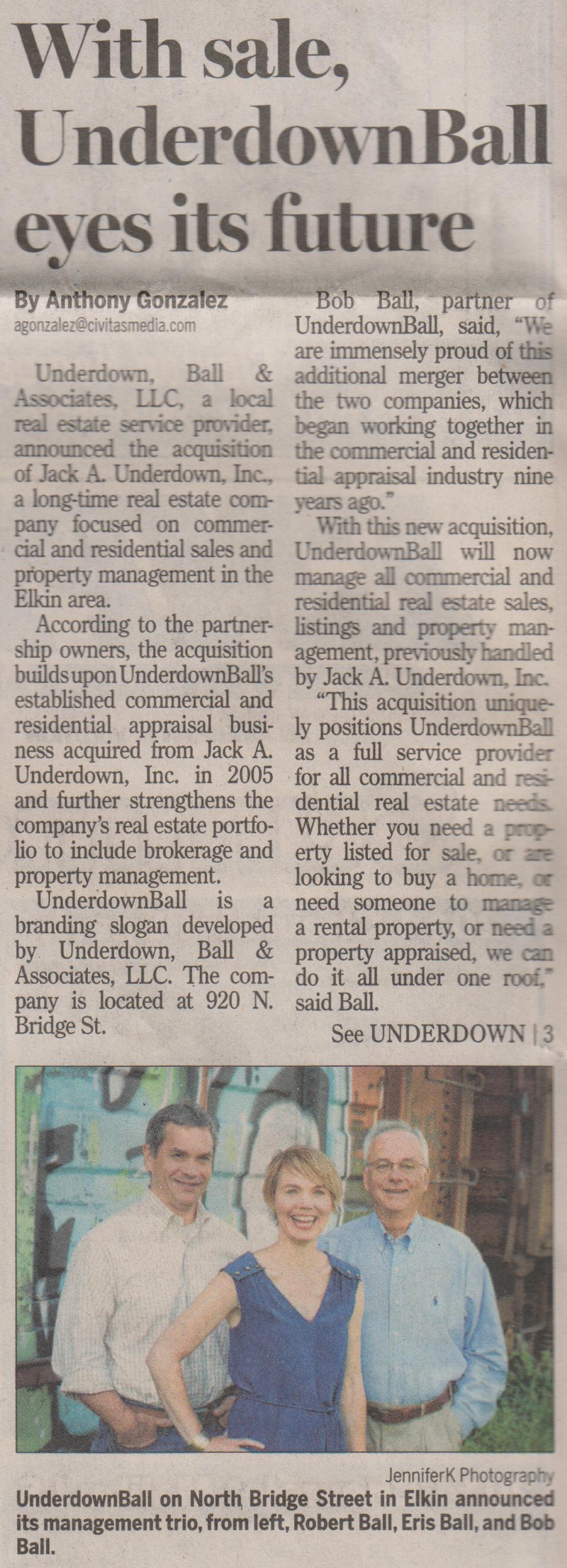 UnderdownBall acquires Jack A. Underdown, Inc. Underdown Ball