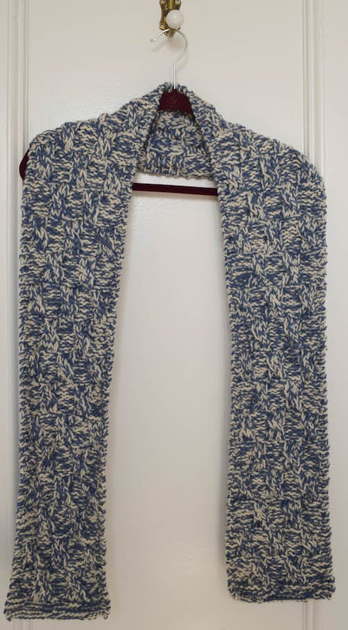 Knitting Pattern Checkerboard Cable Scarf in 2 Sizes Underground Crafter