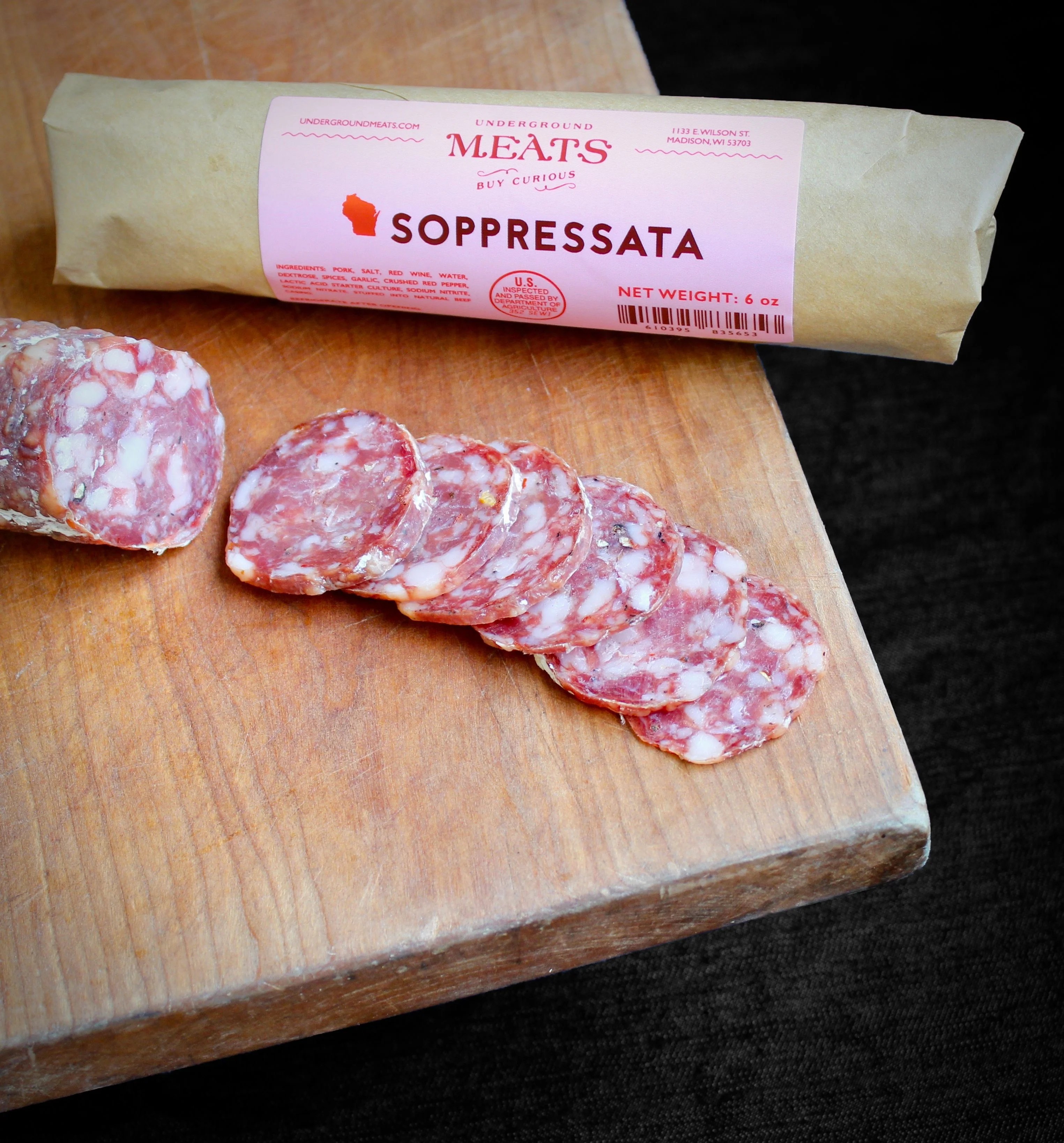 Soppressata (6 oz) Underground Meats