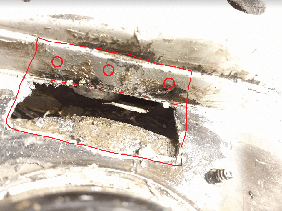 Rust on strut towers
