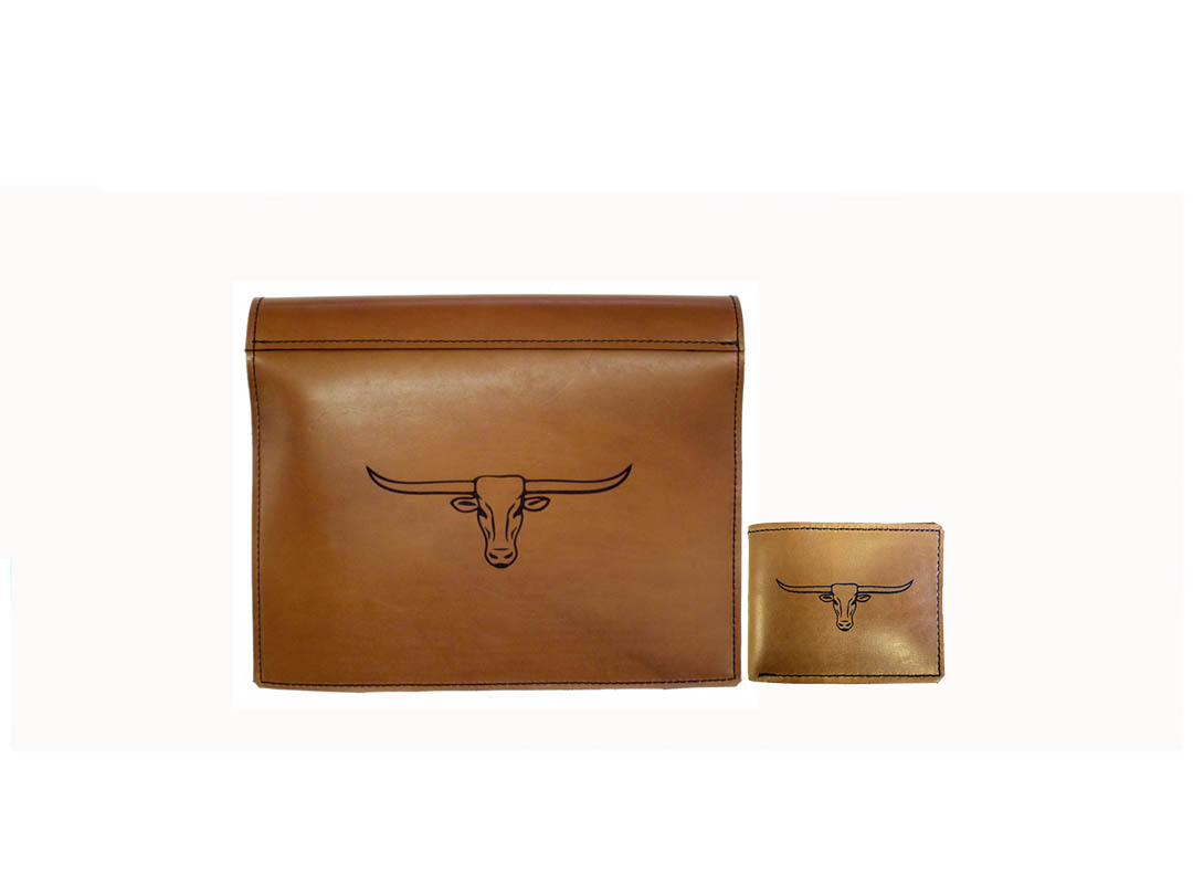 Truck logbook Cover Longhorn and Wallet UNDERHIDE LEATHER
