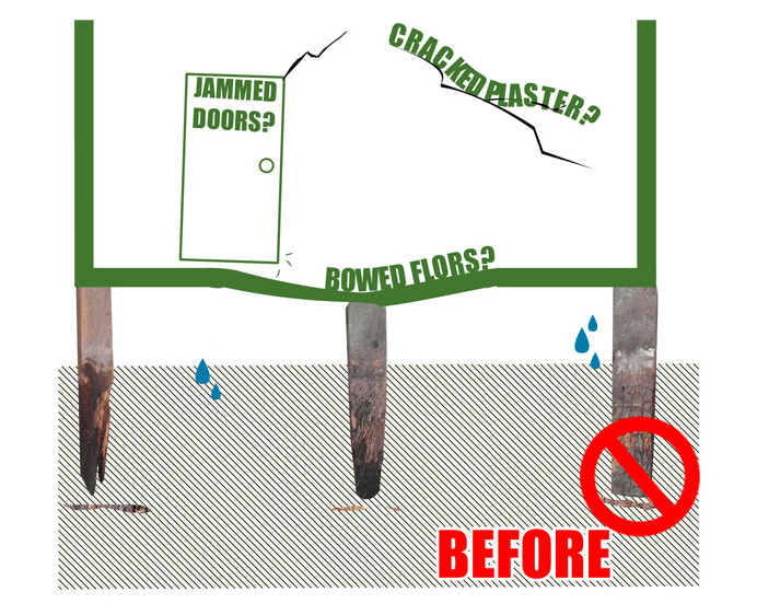 Restumping Melbourne House Reblocking Steel House Stumps