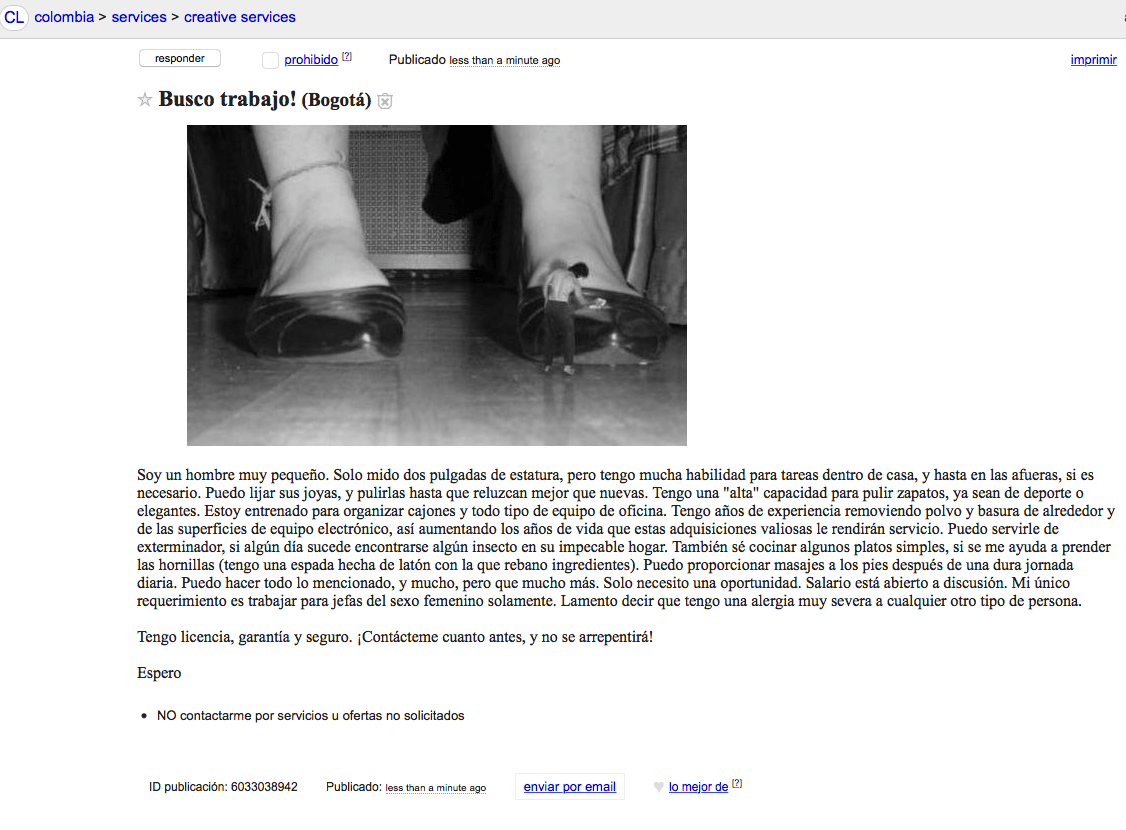 Craigslist Busco Trabajo Hug the Undersquid